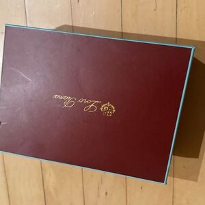 Loro Piana burgundy with teal trim box